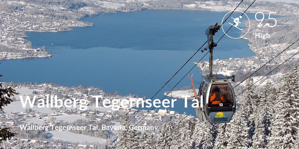 Skiing comfort level is 95 in Wallberg Tegernseer Tal