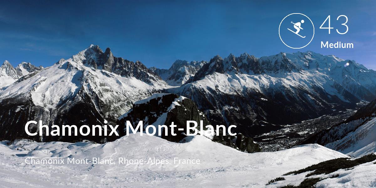 Skiing comfort level is 43 in Chamonix Mont-Blanc