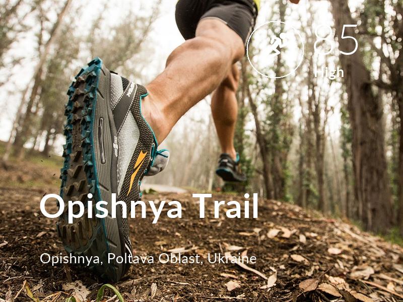 Running comfort level is 85 in Opishnya Trail