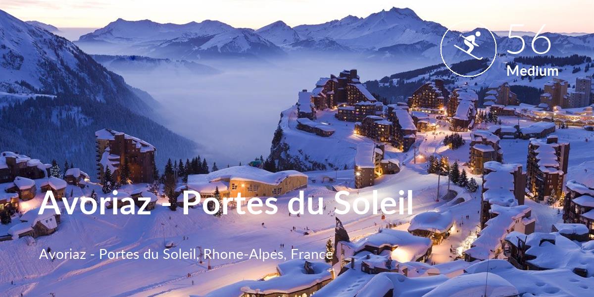 Skiing comfort level is 56 in Avoriaz - Portes du Soleil