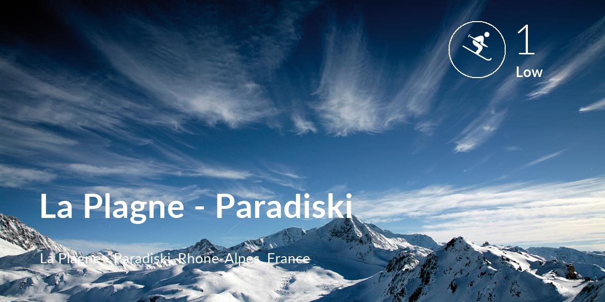 Skiing comfort level is 1 in La Plagne - Paradiski