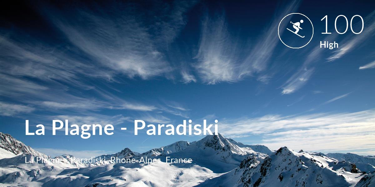 Skiing comfort level is 100 in La Plagne - Paradiski