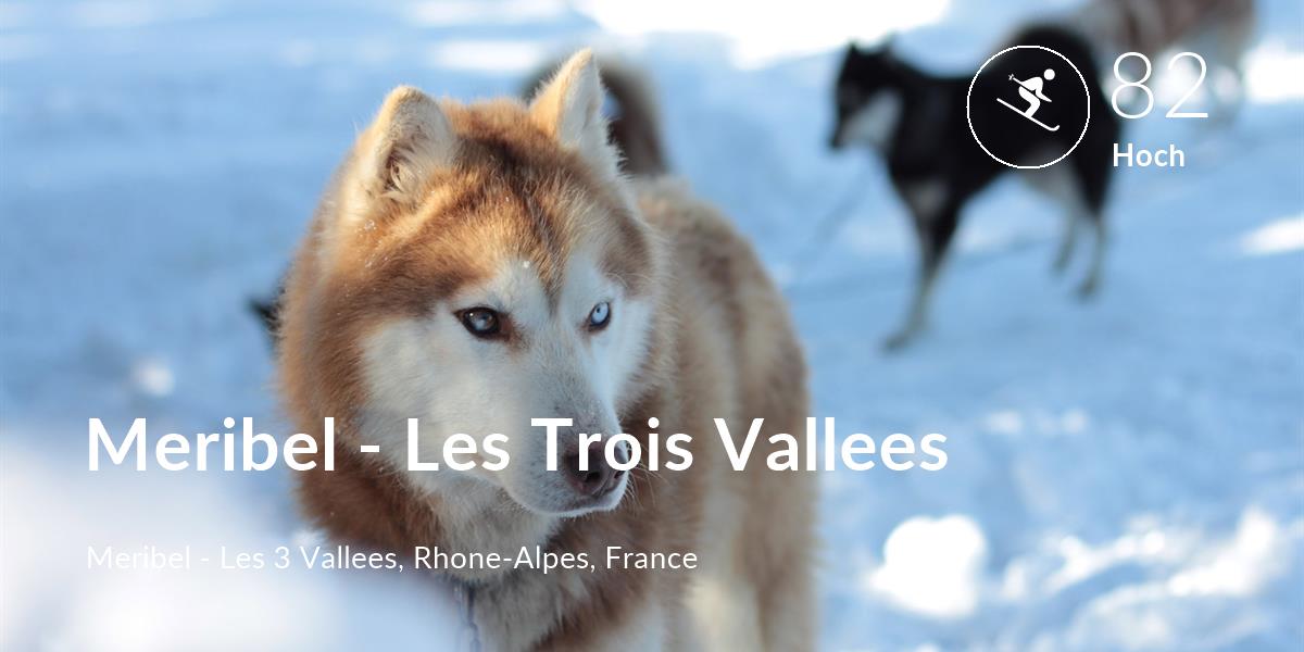 Skiing comfort level is 82 in Meribel - Les Trois Vallees