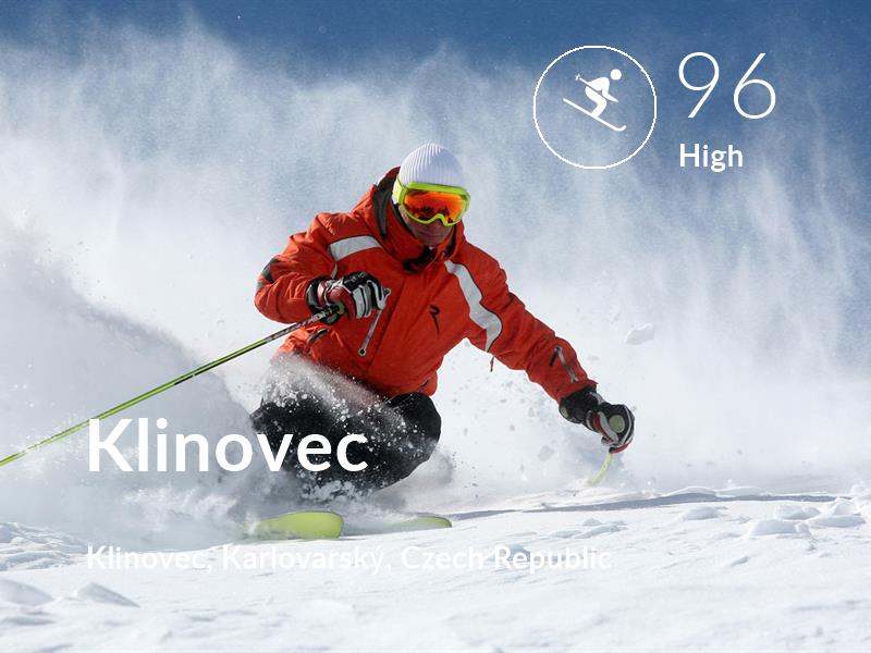 Skiing comfort level is 96 in Klinovec