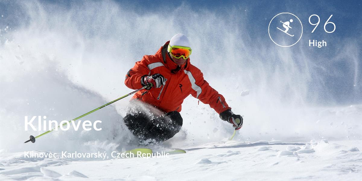 Skiing comfort level is 96 in Klinovec