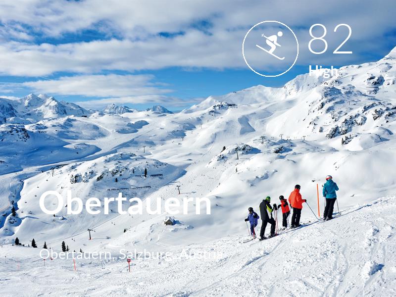 Skiing comfort level is 82 in Obertauern