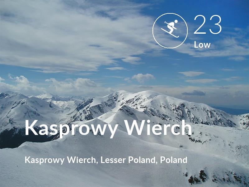 Skiing comfort level is 23 in Kasprowy Wierch