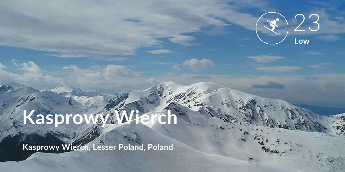 Skiing comfort level is 23 in Kasprowy Wierch